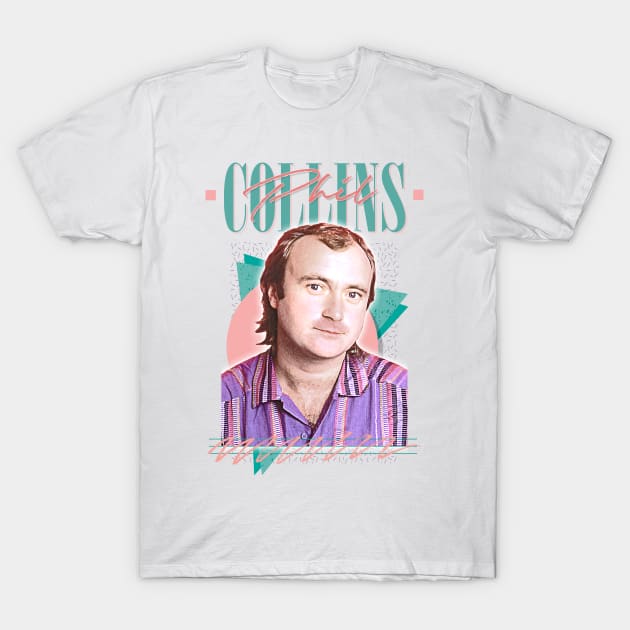 Phil Collins /// Retro 80s Aesthetic Fan Design T-Shirt by DankFutura